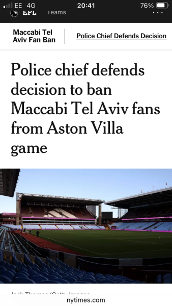 Fans banned from match