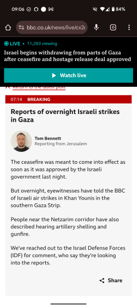 Feel like once the hostages are handed over Israel will start bombing again