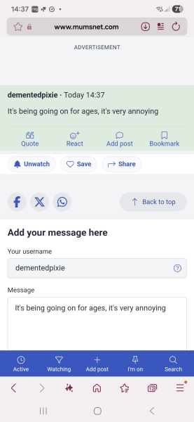 Message staying in box