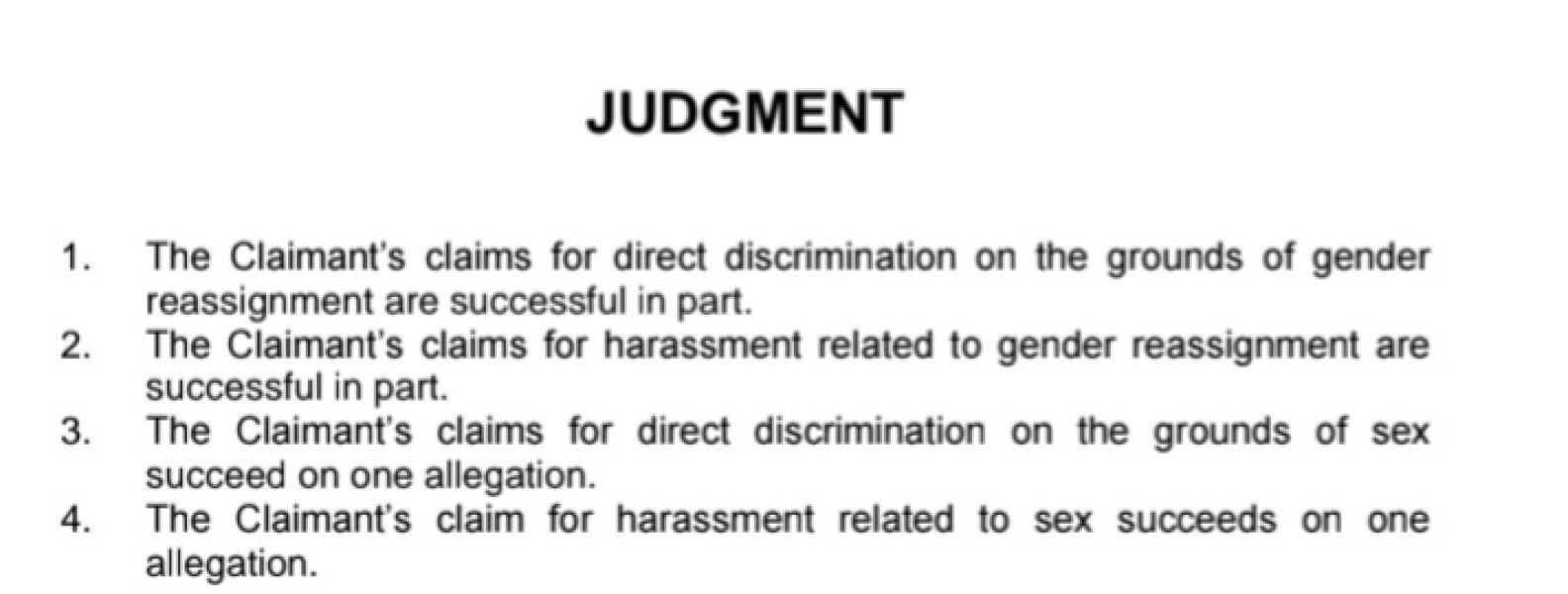 Trans woman wins sex harassment payout after being “harassed for being female”.