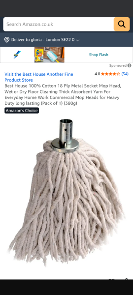 Mop for rough slate floor