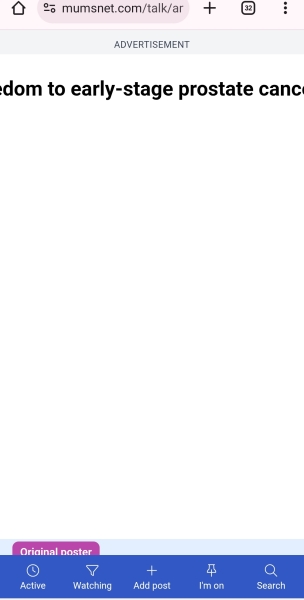 Advert taking over full screen