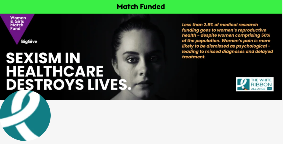 Help tackle sexism in women’s healthcare – every donation doubled this week