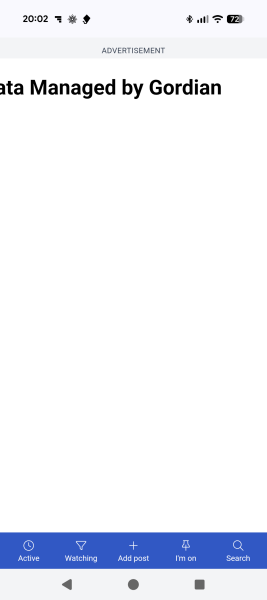 Zoomed advert filling screen