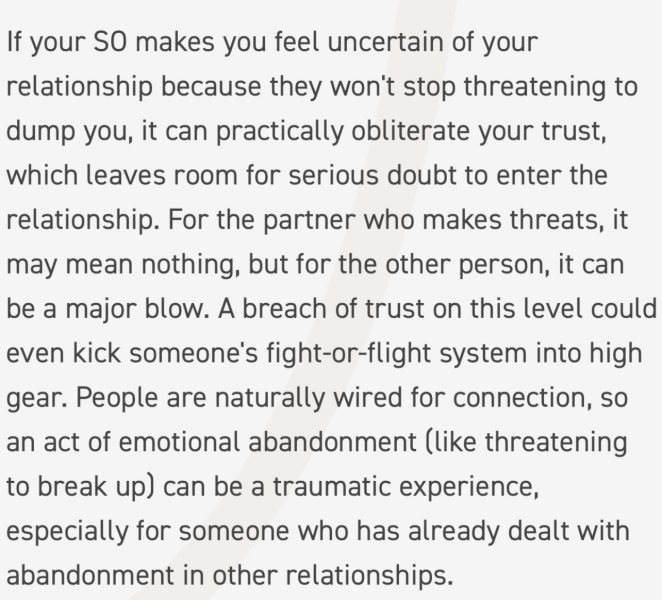 Genuine need for space… or abusive?