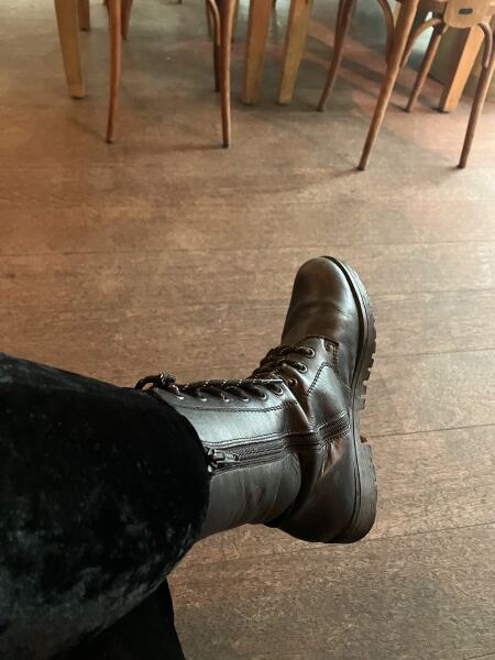 I need flat boots to wear with dresses or skirts