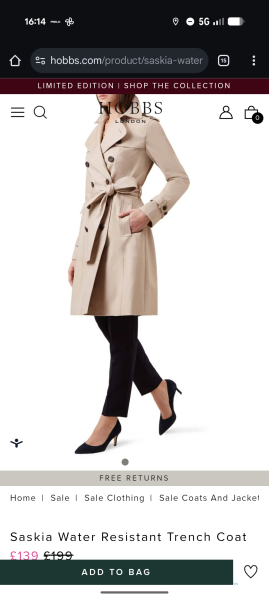 Help me find a coat like Hobbs Saskia Clay