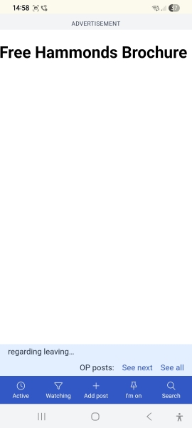 Advert taking over full screen