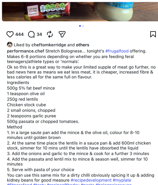 Let's lower our food bills.