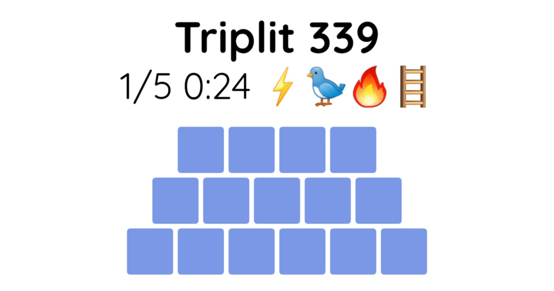Yet another new word game - let me introduce you to Triplit!