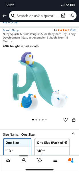 Bath toy for a one year old