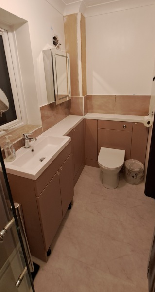 Anyone have a semi-recessed bathroom sink?