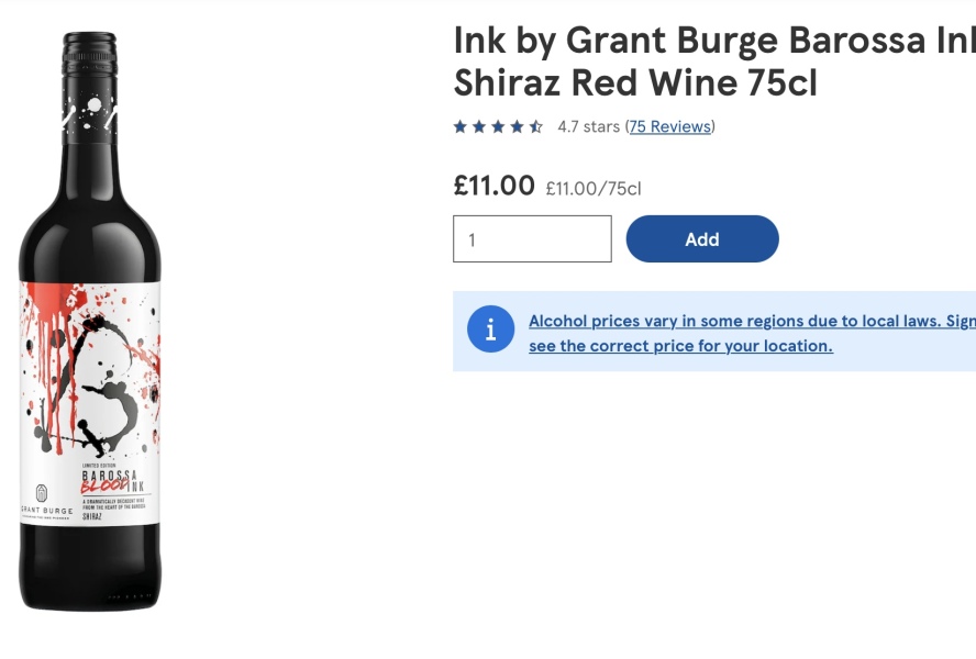 Smooth velvety red wine