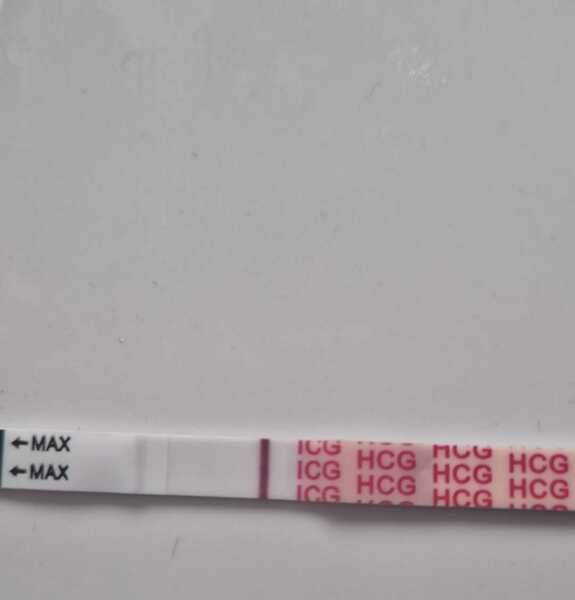 Very faint line 7/8 dpo???