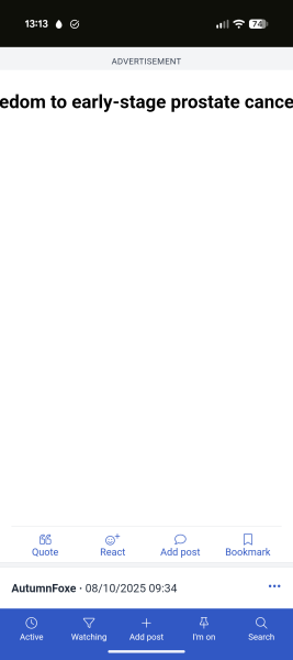 Zoomed advert filling screen