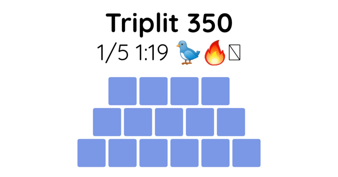 Yet another new word game - let me introduce you to Triplit!