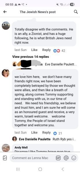 Tommy Robinson Invited to Israel