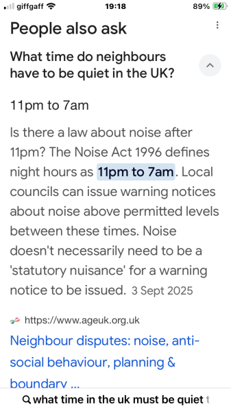 Holiday accommodation-noisy children