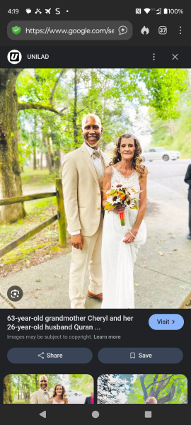 Opinion on a 50 year old woman and 18 year old man?