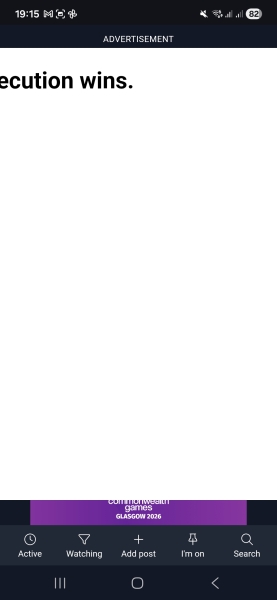 Ads rendering site unusable