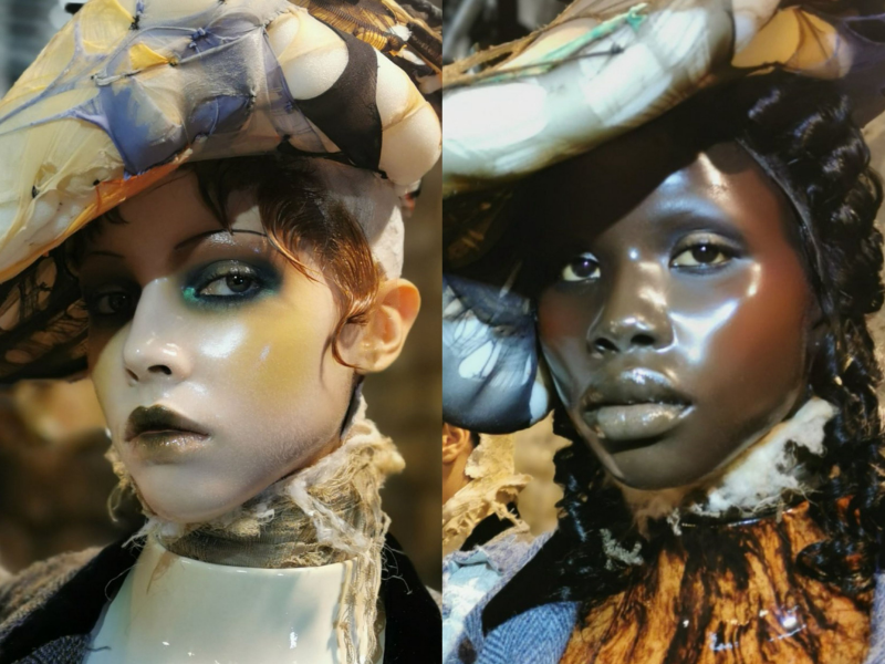 Explain the shiny, 'raw' looking faces everywhere nowadays...  how is it achieved?