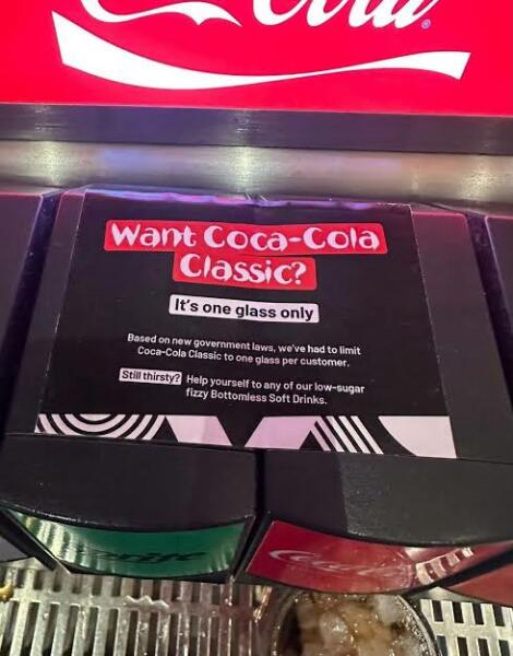 To think we should be allowed two cokes as part of the Nando’s bottomless drink deal?
