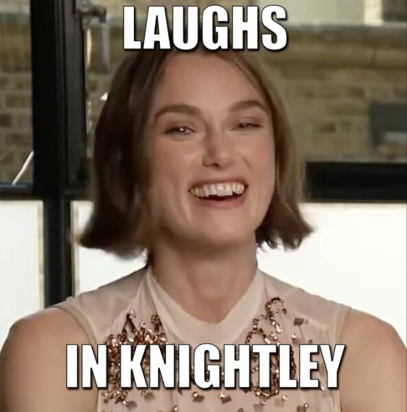 Keira Knightley - they don’t accept her apology apparently