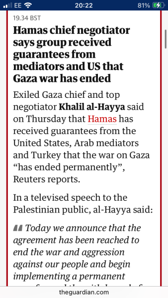 Hamas says ready to release all Israeli captives