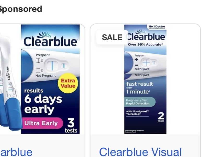 Line on clear blue the wrong way