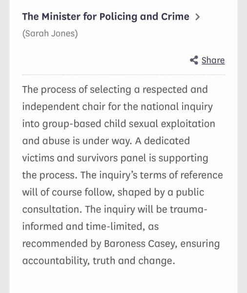 Fiona Goddard, a victim of the grooming gang, has resigned from enquiry panel