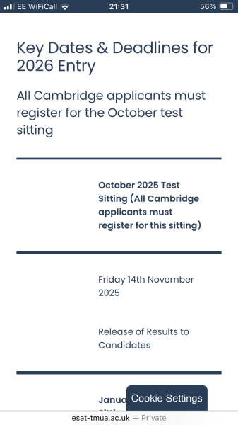Oxbridge applicants 2026??