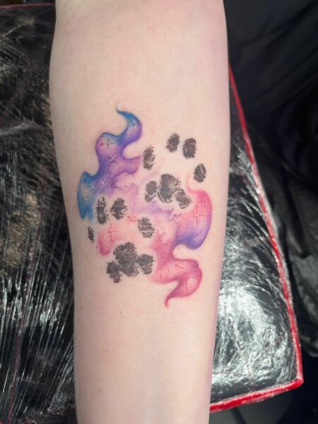 To get a paw print tattoo?
