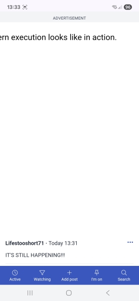 Advert taking over full screen