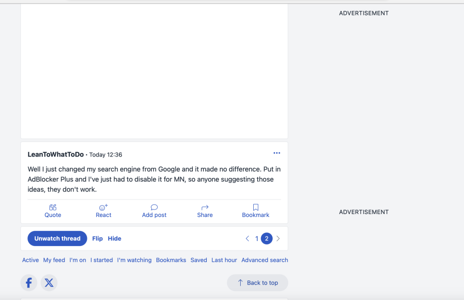 To think the ads on mumsnet are ruining the site
