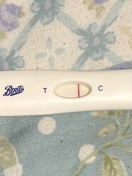 Very faint line 7/8 dpo???