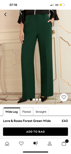 Wide leg work trousers in leg lengths