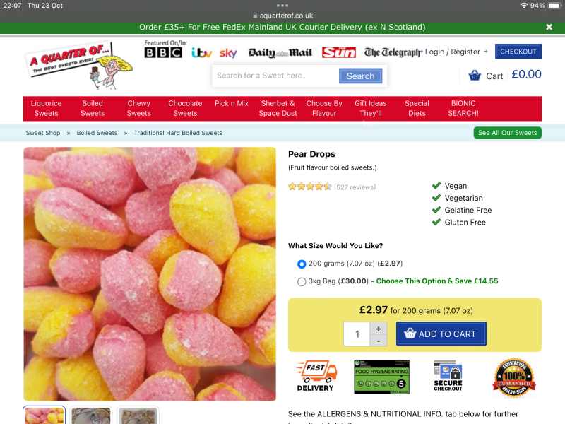 Where can I get proper pear drops from