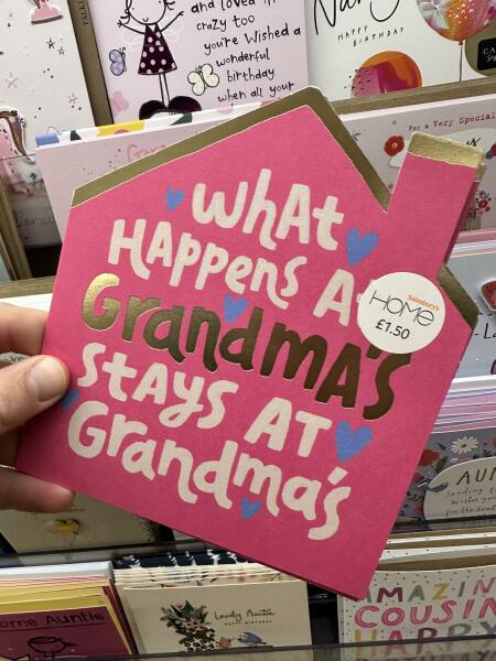 To think Sainbury's should not be selling this greeting card.