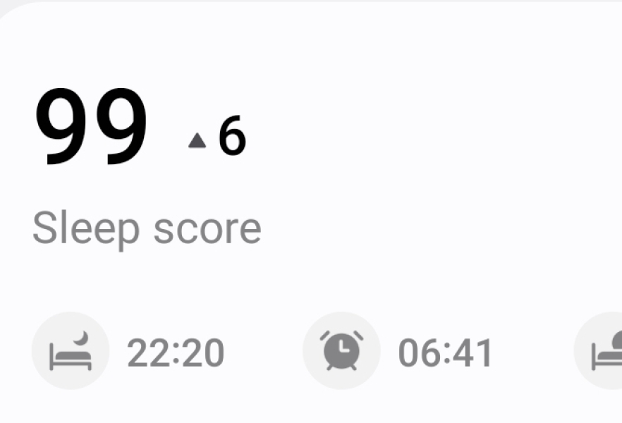 I got 99 sleep score last night. What was yours?