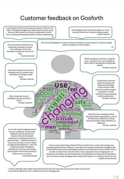 Leisure centre call police on one woman with a hand sewn #redflag banner