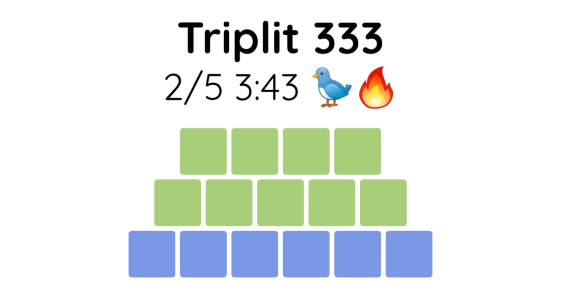 Yet another new word game - let me introduce you to Triplit!