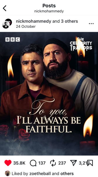 Celeb Traitors 6: Farting is Such Sweet Sorrow.