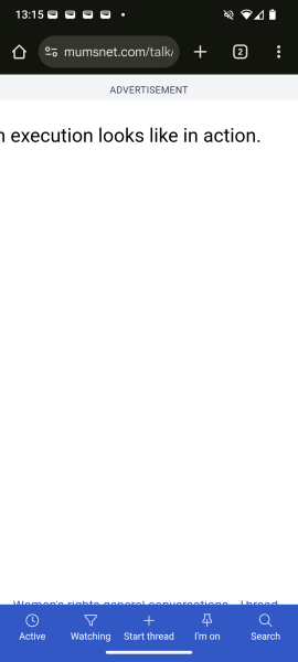 Blank whole page advert