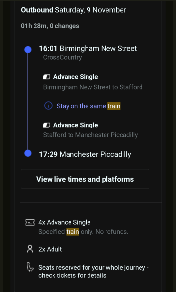 Trainline Issue (edited by MNHQ at request of OP)