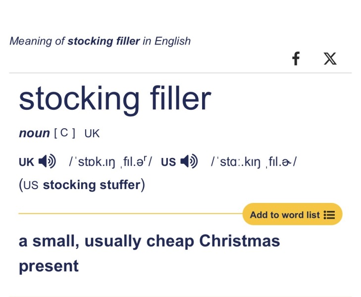 It’s not a fucking stocking filler!