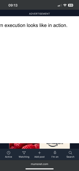 Zoomed advert filling screen