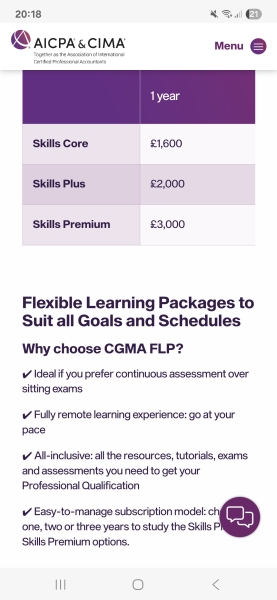 CIMA online study providers?
