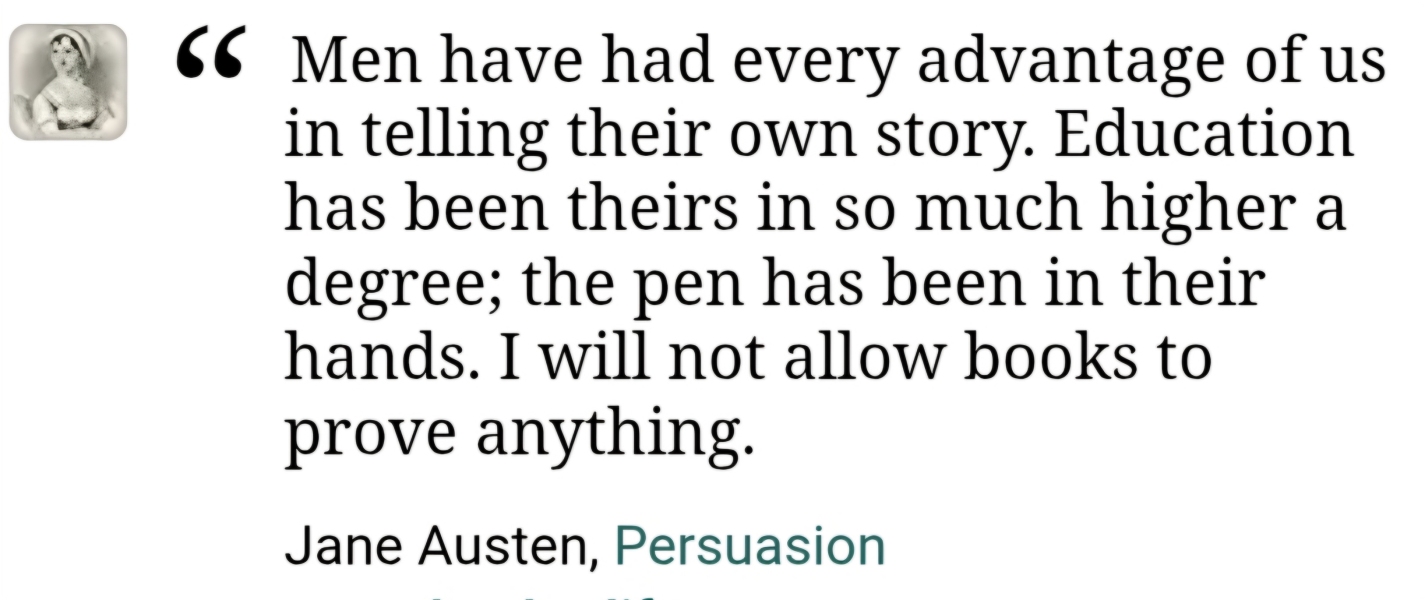 Jane Austen…