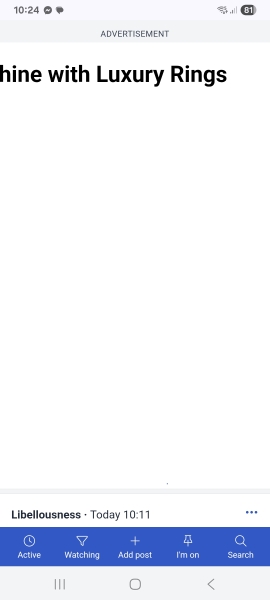 Advert taking over full screen