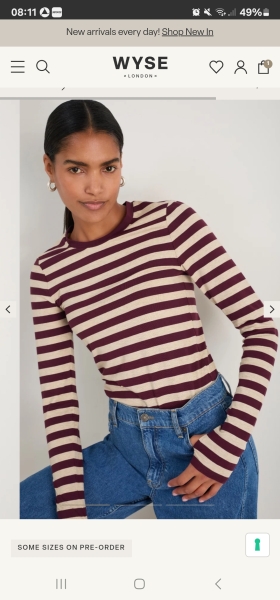 Long sleeved tops in autumnal colours